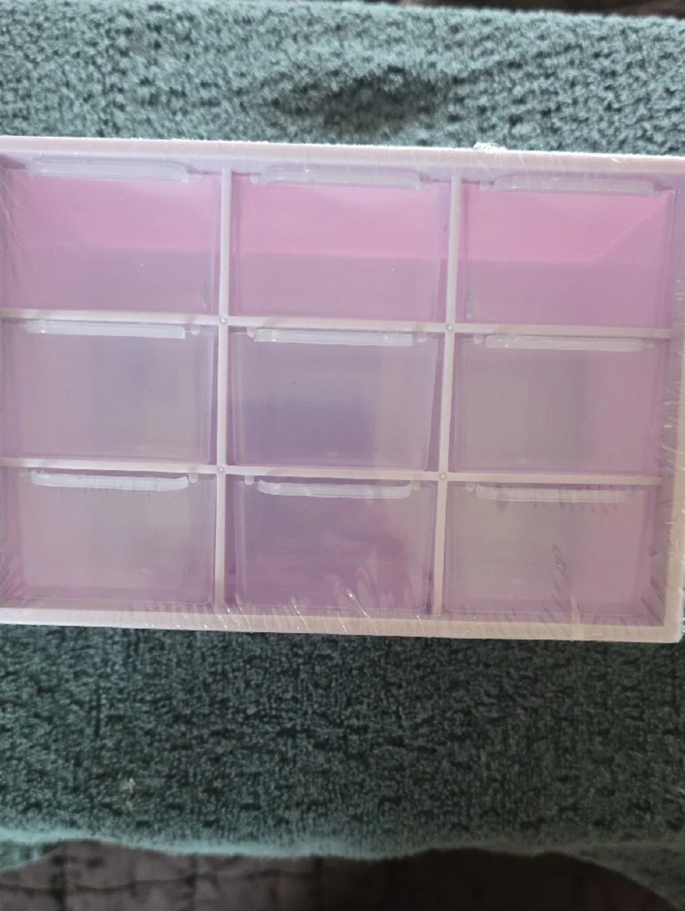 Pink Plastic 9-Compartment Storage Organizer - Brand Unspecified